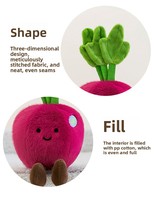 Jouet en peluche écologique mignon en forme de légumes et fruits, poupée de simulation maïs, chou-fleur, pomme, cadeau de mariage en polyester et coton PP