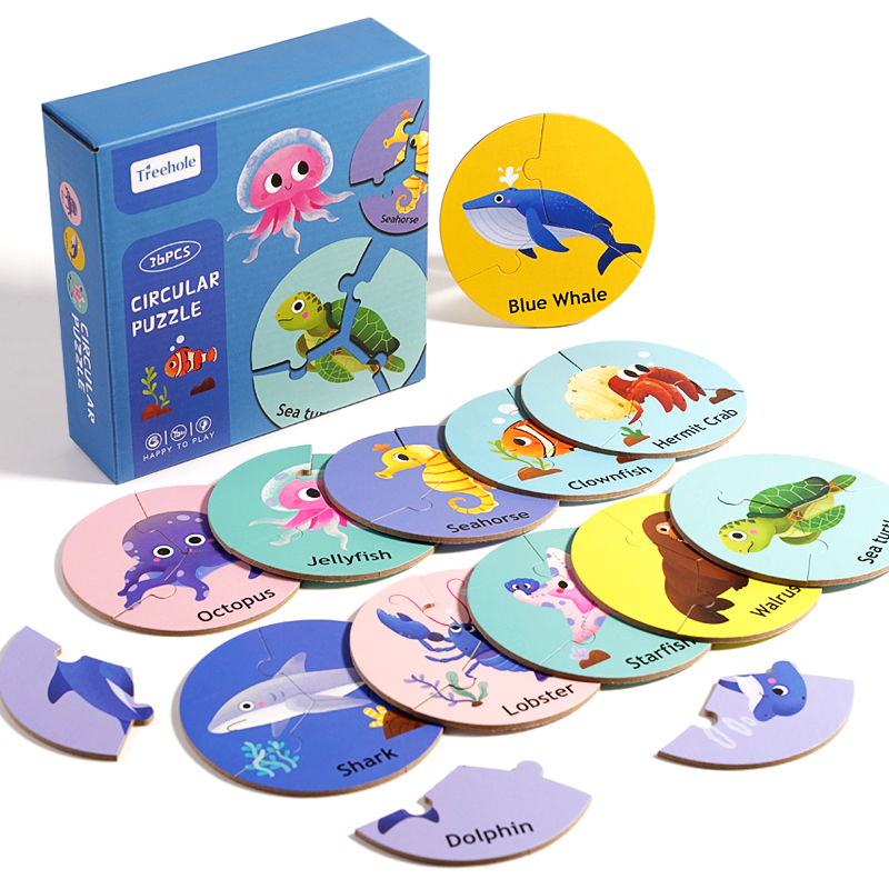 Puzzle rotondo dell'oceano