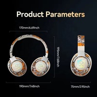 Casque sans fil pliable SY-T12 JL BT5.4 circum-auriculaire avec son surround 3D, RGB, étanche IPX4, faible latence et étui de transport