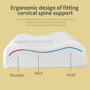 Cómoda forma de onda Cervical <span class=keywords><strong>Relax</strong></span> Columna cervical Diseño ergonómico <span class=keywords><strong>Almohada</strong></span> de cama de látex natural <span class=keywords><strong>Almohada</strong></span> sin presión - Product Image 6