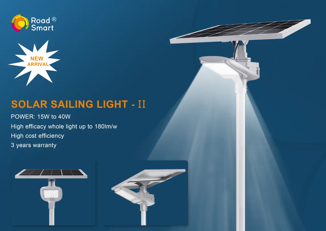 High Lumens Outdoor Waterproof IP65 Energy Saving Solar Power Lamp 20w 30w 40w Led Solar Street Light