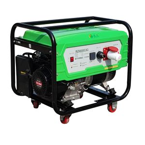 Générateur à essence Rz6600cx3 5500W monophasé triphasé double tension portable avec AVR et roues - Product Image 2