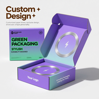 Caja de embalaje de avión de cartón corrugado impreso en color con logotipo personalizado, envío de papel plegable con acabado mate y regalo