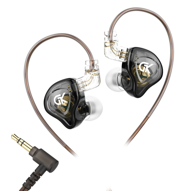 Gk AK8 Pro In-Ear Wired Dynamic Earphone Hifi Earbuds 10mm LCP Diaphragm Dynamic Driver Plug and Play Studio Live Headphone