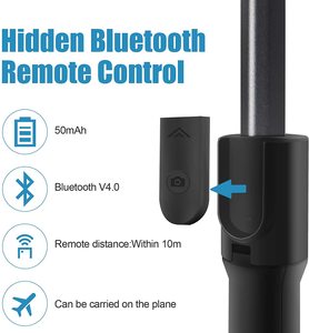 Stabilisateur de caméra vidéo intelligent portable H5 avec trépied perche à selfie et rotation à 360° pour iPhone/<span class=keywords><strong>Android</strong></span>, idéal pour les activités sportives - Product Image 4