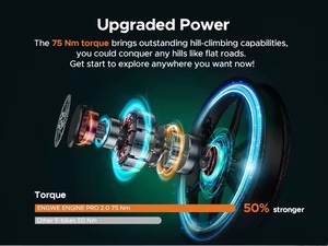 Bicicleta Eléctrica Engwe Bike Engine Pro 2.0, Almacén en la UE y Reino Unido, 48v16ah, 250w, Absorción Total de Impactos, Neumáticos Gruesos para Montaña - Product Image 6
