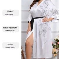 Camisón de Seda de Hielo Ligero y Lujoso para Mujer, Talla Grande 90 kg, Nuevo, Cuello en V, Ropa de Dormir, Bata, Ropa para el Hogar 2669