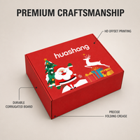 Boîte en carton ondulé personnalisée avec logo, style Nouvel An, nouveau design d'usine, vernissage, boîte cadeau de Noël