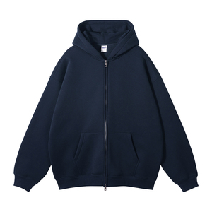 2025 giacche <span class=keywords><strong>con</strong></span> <span class=keywords><strong>cappuccio</strong></span> <span class=keywords><strong>con</strong></span> logo personalizzato pesante di alta qualità cardigan foderato <span class=keywords><strong>con</strong></span> cerniere 350gsm felpe <span class=keywords><strong>con</strong></span> <span class=keywords><strong>cappuccio</strong></span> allentate per gli uomini - Product Image 2
