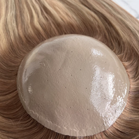 Perruque en cheveux chinois vierges à 100%, système adhésif de topper en PU pour cuir chevelu, densité élevée, nœuds invisibles, couleurs et textures personnalisables pour les cheveux