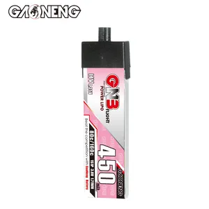 GAONENG GNB 1S 450MAH 3.8V 80C 160C A30 Connector Plastic Head RC LiPo Battery for FPV Drone Quads Whoops HV LiHV High Voltage