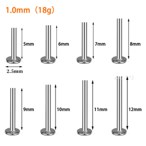 G23 f136 टाइटेनियम कान ट्रेगलस 20 गेज थ्रेडलेस पुश पिन स्पष्ट ज़िरकॉन लैरेट स्टड - Product Image 4