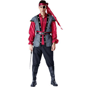 Costume de jeu de rôle d'Halloween, costume de pirate des Caraïbes, costume de Jack Captain, costume de <span class=keywords><strong>couple</strong></span>, costume de performance, ensemble de performance scénique - Product Image 4