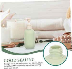 Green Plastic Cylindrical Cosmetic HDPE <b>Bottle</b> Water Shampoo Lotion Pump Sprayer Shower Gel 200/260/300/400/500ML - Product Image 4