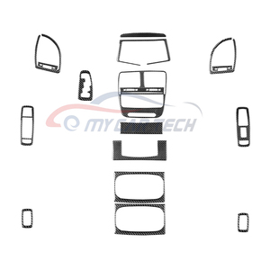 Para <span class=keywords><strong>Dodge</strong></span> <span class=keywords><strong>Grand</strong></span> <span class=keywords><strong>Caravan</strong></span> 2011-2020, Panel de Control central, Panel de ventilación, cambio de marchas, cubierta embellecedora de fibra de carbono - Product Image 1