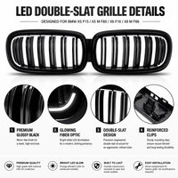 Calandre avant LED étanche IP67 pour BMW X5 F15 X6 F16, avec éclairage blanc intégré 6000K, remplacement de jante lumineuse