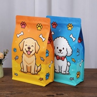 Sacs en aluminium personnalisés OEM de 500g, 1kg, 2kg, 5kg pour aliments pour animaux de compagnie (chiens et chats) avec fermeture éclair et scellage huit côtés