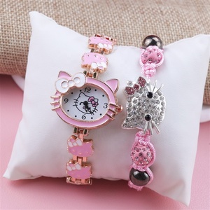 Phim Hoạt Hình trẻ em học sinh Dễ thương Yong cô gái người mèo <span class=keywords><strong>kitty</strong></span> Kim Cương Vòng đeo tay thạch anh xem món quà nhỏ trang sức - Product Image 2