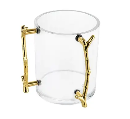 Tasses de couleur personnalisée en usine Gold Twig MetaLucite Washing Cup outils de nettoyage juif wish cup