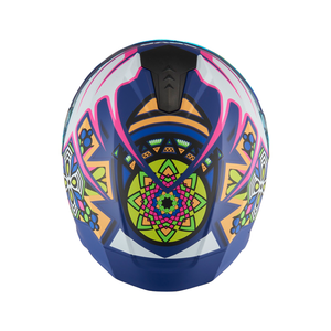 หมวกกันน็อคเต็มใบหน้าลายจุดหมวกป้องกันหมวกกันน็อคสีสดใสสำหรับผู้ใหญ่ทุกเพศ - Product Image 4