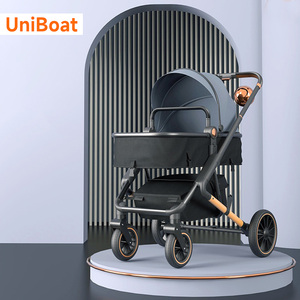 Poussette bébé avec siège réversible, pliage à une main et harnais léger, poignée réglable, capote, poussette bébé - Product Image 1