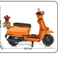 Reobrix 11036 2025 Nuevo Moc City Creative Roman Holiday, Modelo de Motocicleta, Bloques de Construcción, Juguetes de Ensamblaje DIY, Regalos para Niños, Sets de Bloques de Construcción