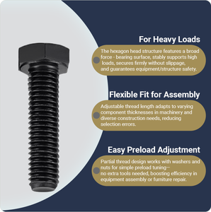 Cường độ cao xây dựng và máy móc Fastener <span class=keywords><strong>Hex</strong></span> bu lông <span class=keywords><strong>Hex</strong></span> bu lông và đai ốc lớp 6.8 <span class=keywords><strong>Hex</strong></span> bu lông - Product Image 2