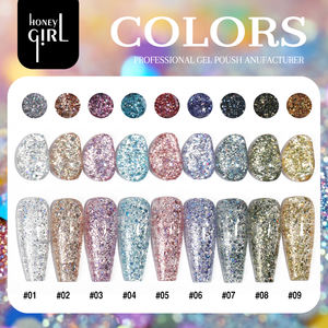 HONEY GIRL Professional Salon DIY UV Nail Polish Set Nine-Grid Pallet <span class=keywords><strong>Palette</strong></span> Soak-Off Diseñador francés LED Platinum Painting Gel - Product Image 2