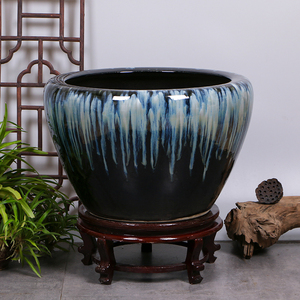 Jingdezhen Pot de fleur en céramique et bol de nénuphar <span class=keywords><strong>Bassin</strong></span> de <span class=keywords><strong>lotus</strong></span> Pot de jardin pour poisson rouge pour paysage aquatique scènes de vent et d'eau - Product Image 4
