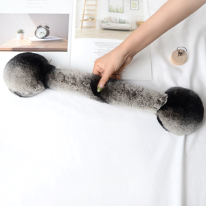 MWFur फैशन गर्म सर्दियों फैंसी घिरना नरम पूर्ण फर के लिए डबल-पक्षीय रेक्स खरगोश फर इयर मफ महिलाओं फर कान कवर महिलाओं के लिए - Product Image 3