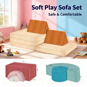 Bantal Lantai Multifungsi Berlapis Kain Khusus Baiyi untuk Bayi dan Anak-anak, Set Permainan Panjat Dalam Ruangan, Isi Busa, Tahan Air, Dapat Dilepas - Product Image 1