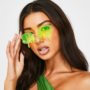 2021 Funny Frame Rimless Tears Drop <span class=keywords><strong>occhiali</strong></span> <span class=keywords><strong>da</strong></span> vista <span class=keywords><strong>occhiali</strong></span> <span class=keywords><strong>da</strong></span> <span class=keywords><strong>sole</strong></span> <span class=keywords><strong>occhiali</strong></span> <span class=keywords><strong>da</strong></span> <span class=keywords><strong>sole</strong></span> donna all'ingrosso - Product Image 3