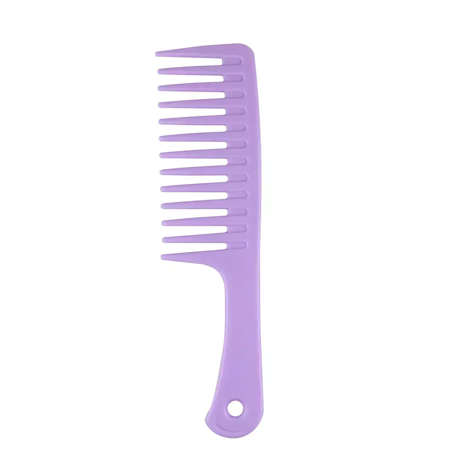 11 renkler toptan özel LOGO dolaşık açıcı duş saç tarak isıya dayanıklı büyük plastik saç geniş diş saç tarak peruk tarak