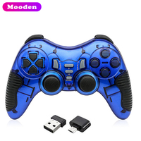 Manette sans fil 2,4G 6-en-1 Convertisseur USB OTG Type-C Joystick Manette de jeu Compatible avec P2/P3/Android/Boîtier TV