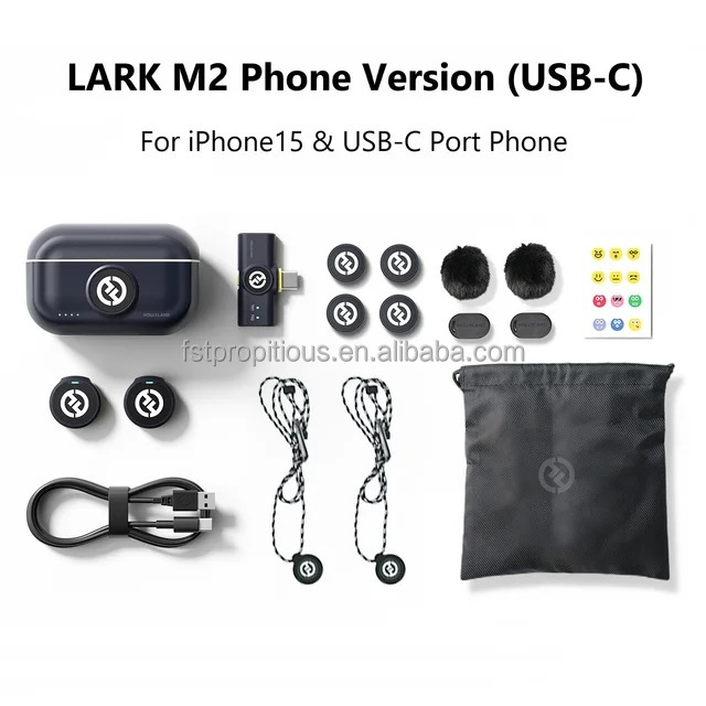 Hollyland Lark M2 Wireless Lavalier Microphone - 300m Range