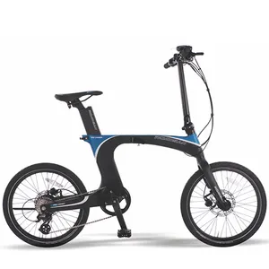 2023 Roadsan in fibra di carbonio pieghevole E Bike con Design a forma di "Z" telaio 20 pollici 36V 7AH sedile Post batteria rimovibile City Ebike