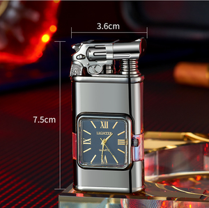 Dragon rechargeable au gaz butane <span class=keywords><strong>flamme</strong></span> réglable allume-cigare BBQ torche portable étanche au vent allume-cigare montre allume-cigare - Product Image 1