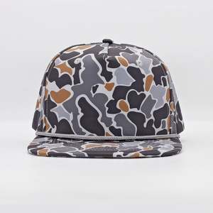 Casquette de baseball camouflage OEM ODM Casquette en corde structurée à 5 panneaux pour les performances en plein air et les voyages Casquette de chasse camouflage - Product Image 2