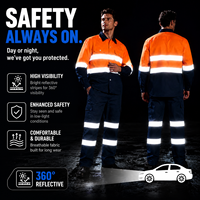 Chemise de travail personnalisée à manches longues en pur coton, légère, réfléchissante et durable pour l'usine et le travail en extérieur