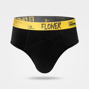 Private Label Men Brief Underwear Mid Rise White <b>Black</b> Grey Comfort Breathable Stock Premium Cotton Underwear for Men - Product Image 1