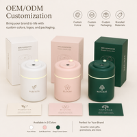 Mini humidificateur d'air pour voiture 180 ml, USB, silencieux, ultrasonique, diffuseur d'arômes à brume froide avec veilleuse d'ambiance pour bureau et chambre