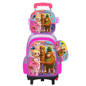 Yeni Shanhaijing Kapibara Üç Parçalı Set Okul Çantası, Kalem Kutusu ve Beslenme Çantası, 2/6 Tekerlekli Okul Çantası Arabasıyla Uyumlu - Product Image 1