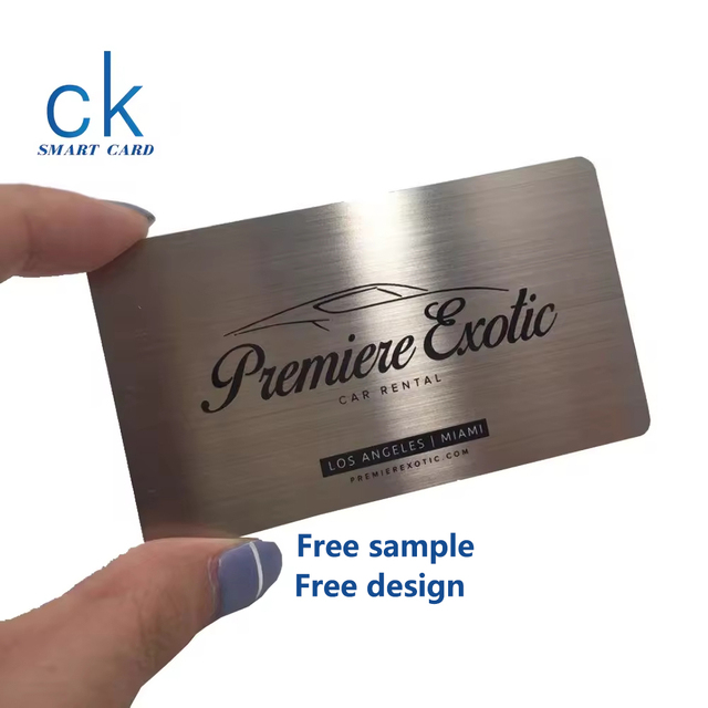 Customized Free Sample Stainless Steel NFC Card Name Metal Gift Warranty Member Personalized RFID Chip NFC Business Cards
