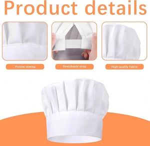 Gorro de Cocina Elástico Ajustable con Logotipo Personalizado Unisex para Restaurante, Servicio de Comida, Cafetería, Cocina, Panadero, Cocinero, Accesorios para Gorro de Chef - Product Image 4