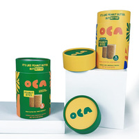 Tube en papier de qualité alimentaire recyclable écologique pour morsures d'arachides avec couvercle en métal à l'intérieur
