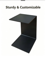 Pied de table latérale en métal en forme de C, fabrication chinoise, design moderne et minimaliste, base de bureau en fer noir, conception monobloc, meubles de salon