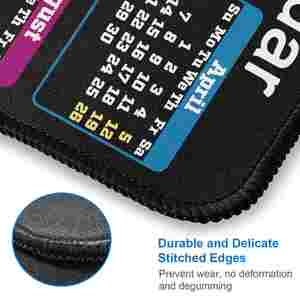 Tapis de souris personnalisé FX avec calendrier, en caoutchouc de 3 mm, style calendrier 12 mois, impression pour publicité et cadeau promotionnel - Product Image 3