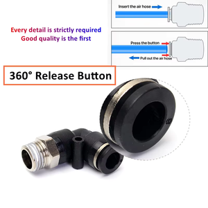 Raccords pneumatiques en plastique noir pour tuyaux PC/PCF/<span class=keywords><strong>PB</strong></span>/PKB/PH/PL/PLF/PX/SL, filetage 4mm, 6mm, 8/10mm, 1/8, 1/4, 3/8, 1/2 - Product Image 4