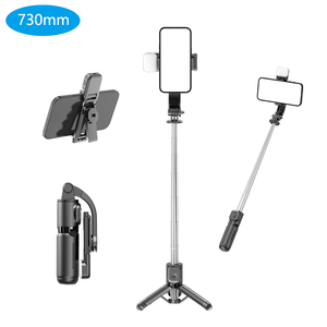Bewin q21s Selfie Stick điện thoại mini cầm tay Selfie Stick Tripod với Fill ánh sáng có thể tháo rời điện thoại CLIP máy tính để bàn điện thoại chủ - Product Image 1