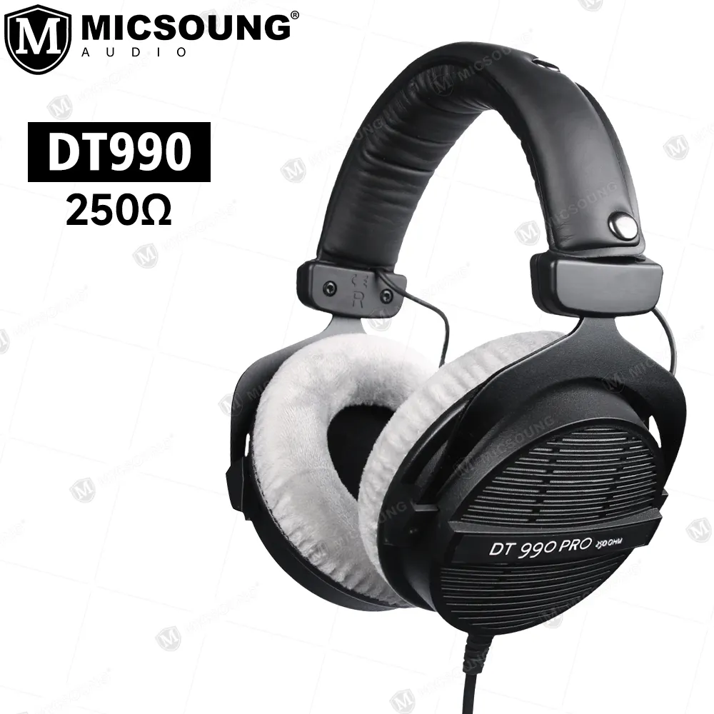 DT 990 פרו DT990 80 אוהם 250 אוהם מעל אוזן Wired סטודיו אוזניות עבור מקצועי הקלטה וניטור משחקים